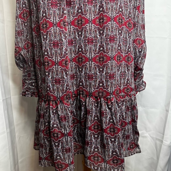 Julia Jordan maroon design ruffle dress size 2 nwt - Picture 2 of 11